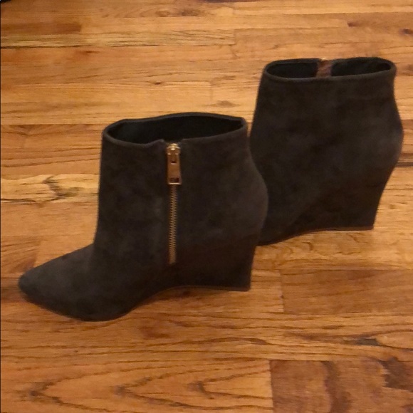 Joie Jalena Suede Wedge Booties - Picture 2 of 6
